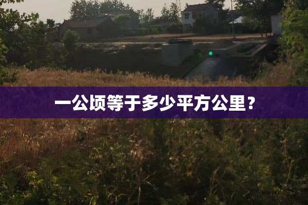 一公顷等于多少平方公里？