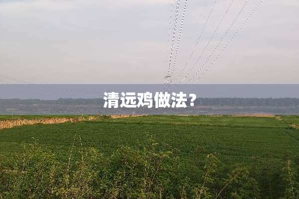 清远鸡做法？