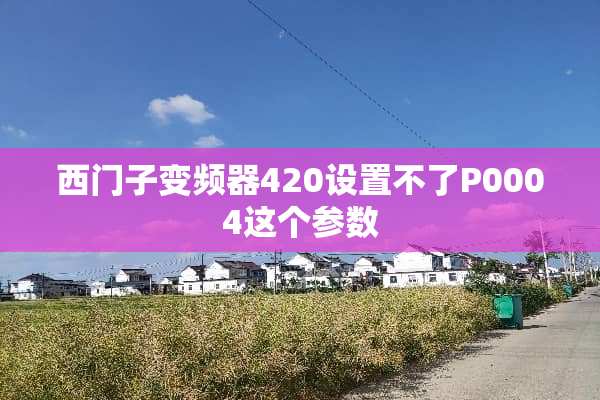 西门子变频器420设置不了P0004这个参数