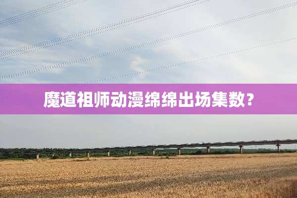 魔道祖师动漫绵绵出场集数？