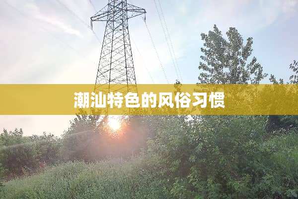 潮汕特色的风俗习惯