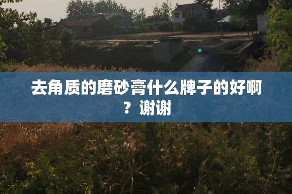 去角质的磨砂膏什么牌子的好啊？谢谢