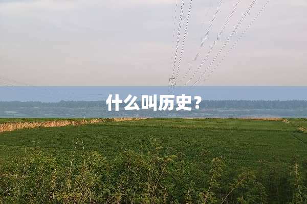 什么叫历史？