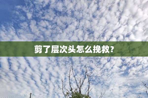 剪了层次头怎么挽救？