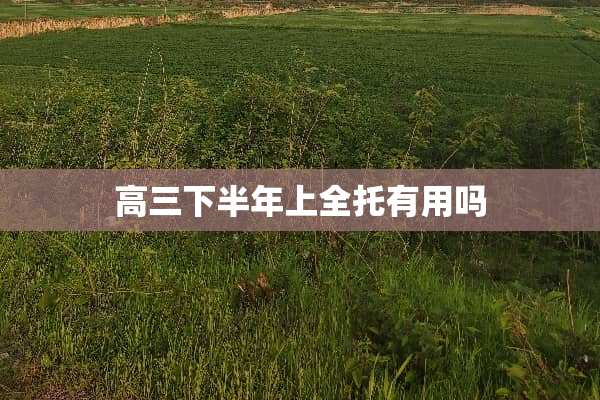 高三下半年上全托有用吗