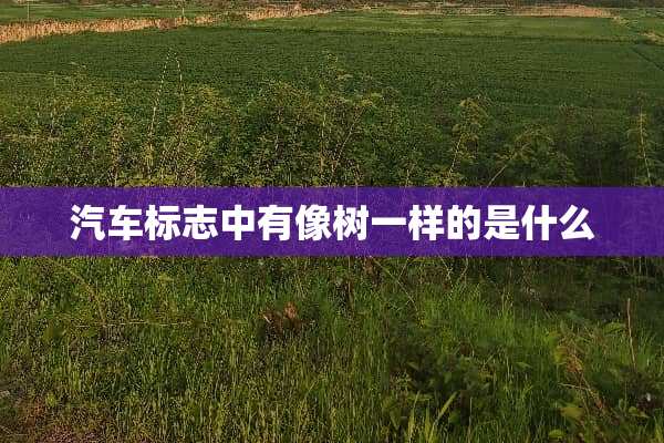 汽车标志中有像树一样的是什么