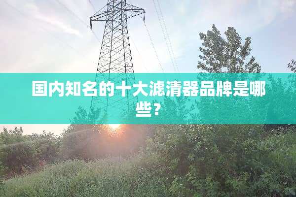 国内知名的十大滤清器品牌是哪些？