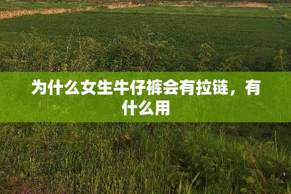 为什么女生牛仔裤会有拉链，有什么用