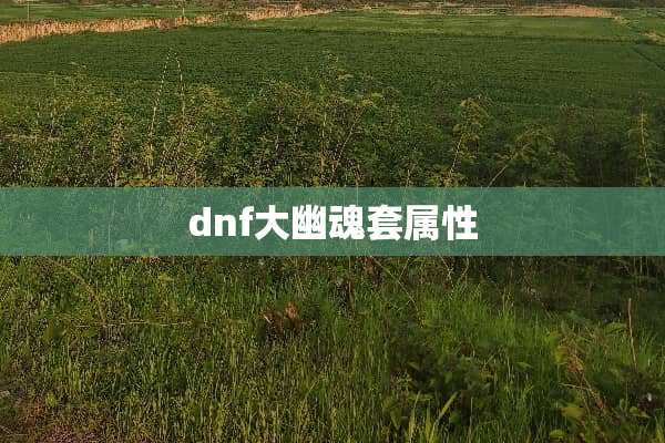 dnf大幽魂套属性