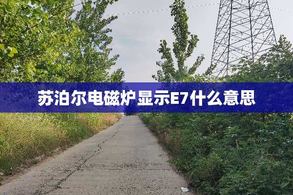 苏泊尔电磁炉显示E7什么意思