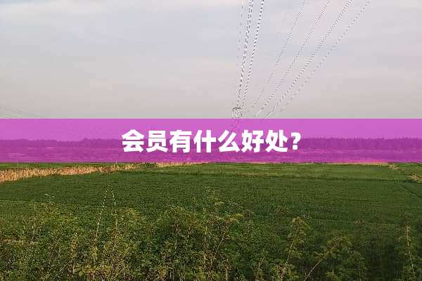 会员有什么好处？