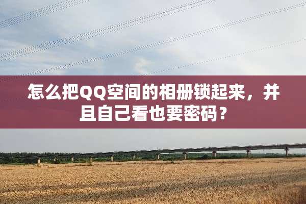 怎么把QQ空间的相册锁起来，并且自己看也要密码？