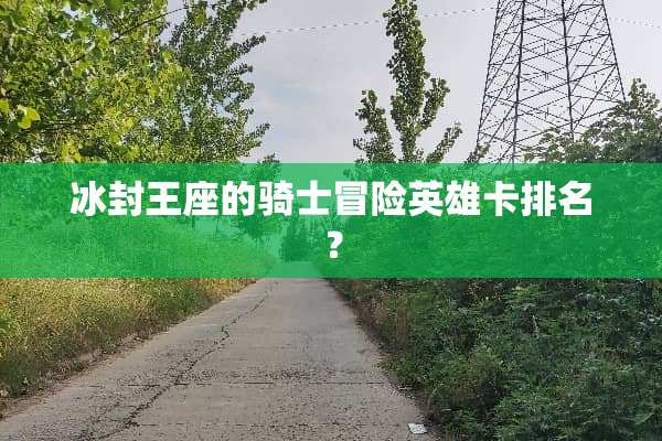 冰封王座的骑士冒险英雄卡排名？