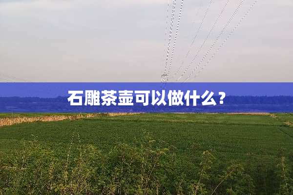 石雕茶壶可以做什么？