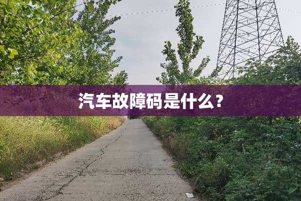 汽车故障码是什么？