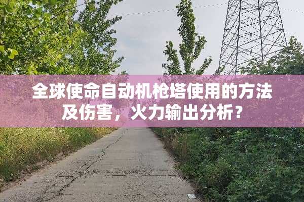 全球使命自动机*塔使用的方法及伤害，火力输出分析？