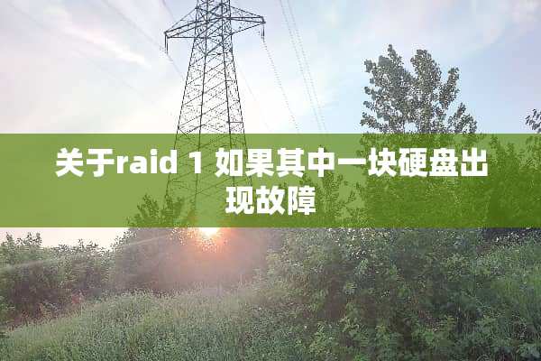 关于raid 1 如果其中一块硬盘出现故障