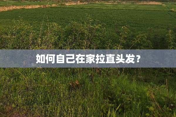 如何自己在家拉直头发？