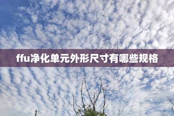 ffu净化单元外形尺寸有哪些规格
