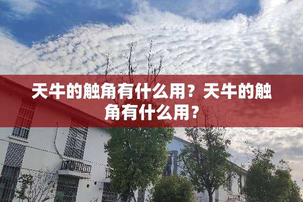 天牛的触角有什么用？天牛的触角有什么用？