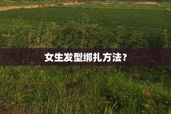女生发型绑扎方法？