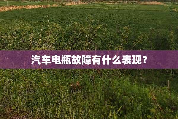 汽车电瓶故障有什么表现？