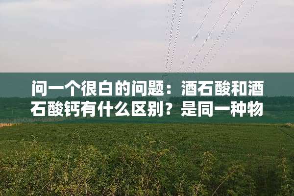 问一个很白的问题：酒石酸和酒石酸钙有什么区别？是同一种物质吗？