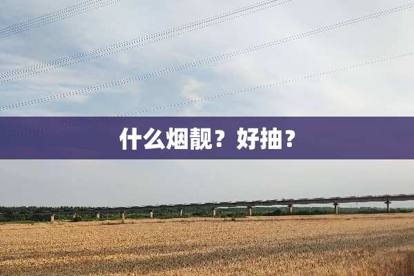 什么烟靓？好抽？
