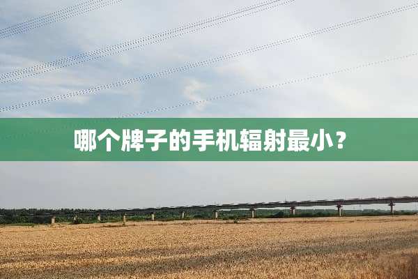 哪个牌子的手机辐射最小？