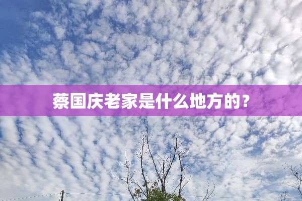 蔡国庆老家是什么地方的？