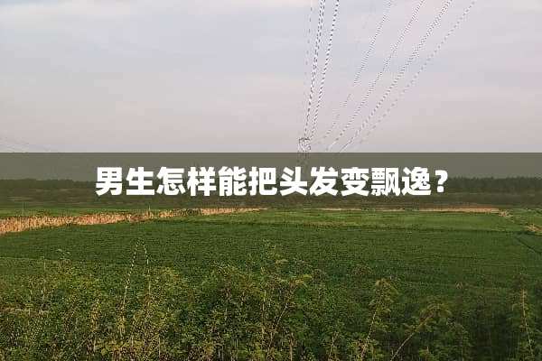 男生怎样能把头发变飘逸？