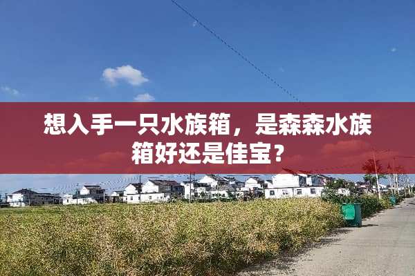 想入手一只水族箱，是森森水族箱好还是佳宝？