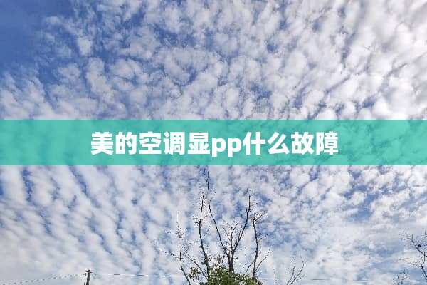 美的空调显pp什么故障