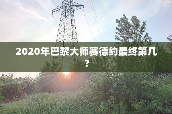 2020年巴黎大师赛德约最终第几？