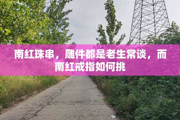 南红珠串，雕件都是老生常谈，而南红戒指如何挑