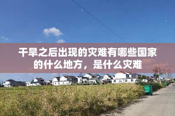 干旱之后出现的灾难有哪些国家的什么地方，是什么灾难
