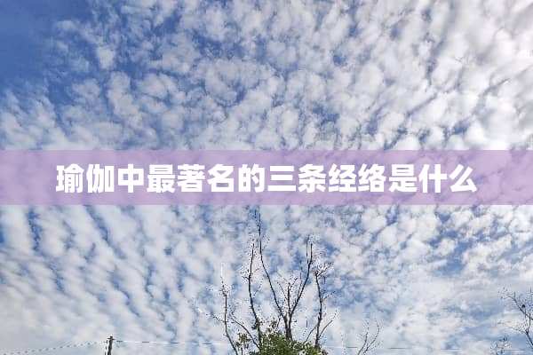 瑜伽中最著名的三条经络是什么