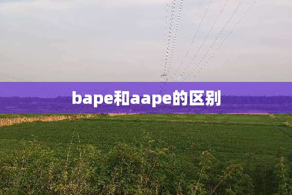 bape和aape的区别