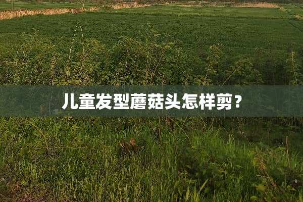 儿童发型蘑菇头怎样剪？