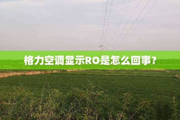 格力空调显示RO是怎么回事？