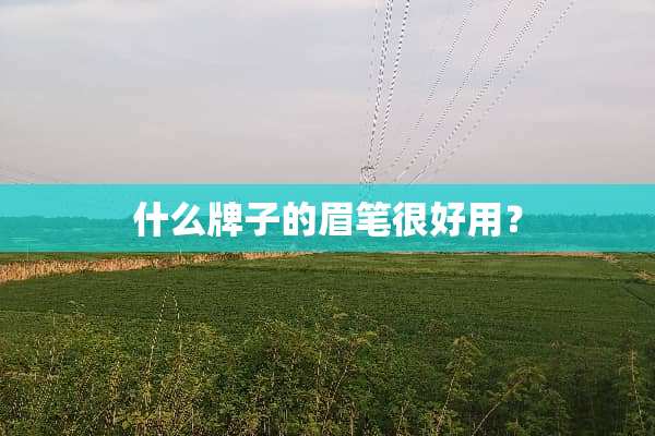 什么牌子的眉笔很好用？
