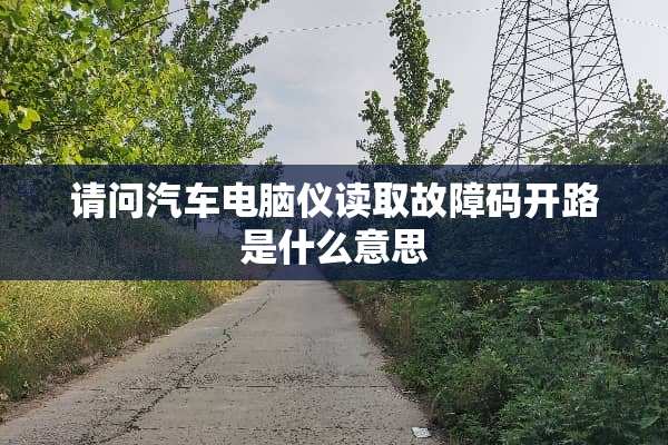 请问汽车电脑仪读取故障码开路是什么意思