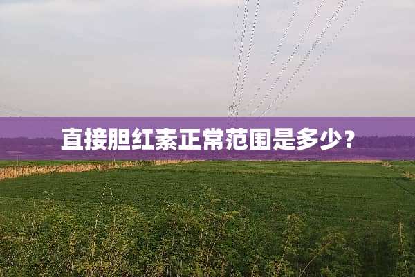 直接胆红素正常范围是多少？