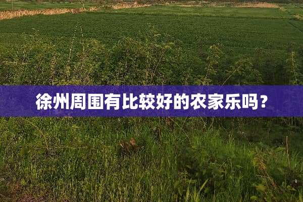 徐州周围有比较好的农家乐吗？
