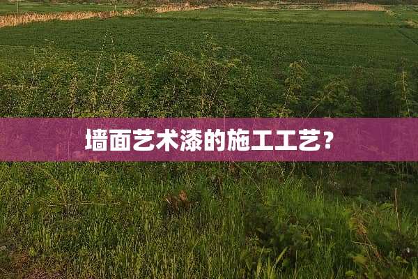 墙面艺术漆的施工工艺？