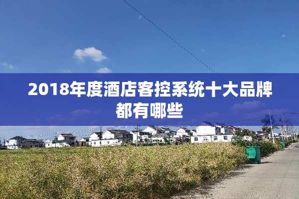 2018年度酒店客控系统十大品牌都有哪些