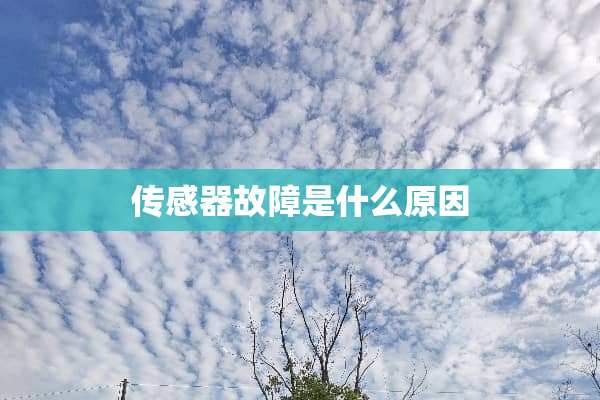 传感器故障是什么原因