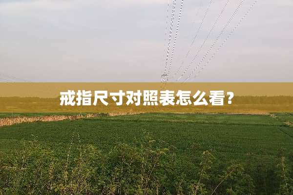 戒指尺寸对照表怎么看？
