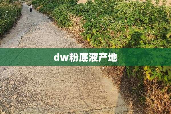 dw粉底液产地