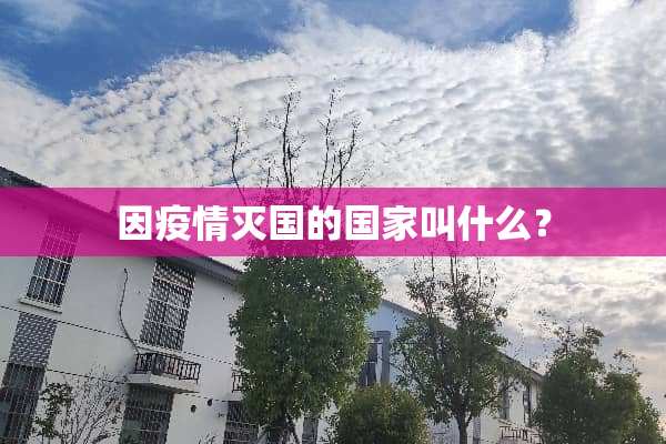 因疫情灭国的国家叫什么？